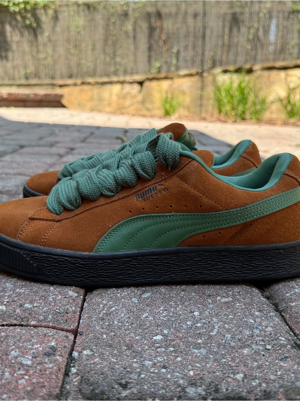 Mens Puma Suede XL Teak Deep Forest Sneakers NWOB